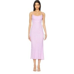 Bardot Adoni Mesh Midi Dress in Lilac Womens Bodycon Stretch
